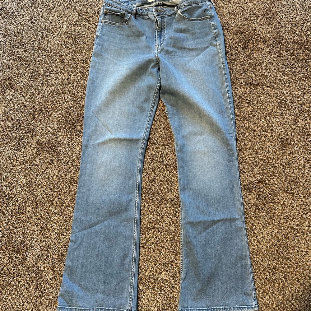 Hollister Light Wash Women's Boot Cut Jeans Advanced Stretch Curvy 15R